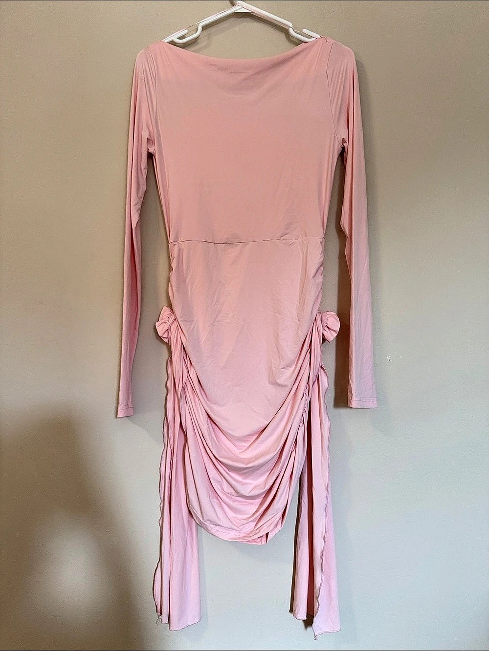Lioness Ruched Mini Dress in Pink Size Medium Like New